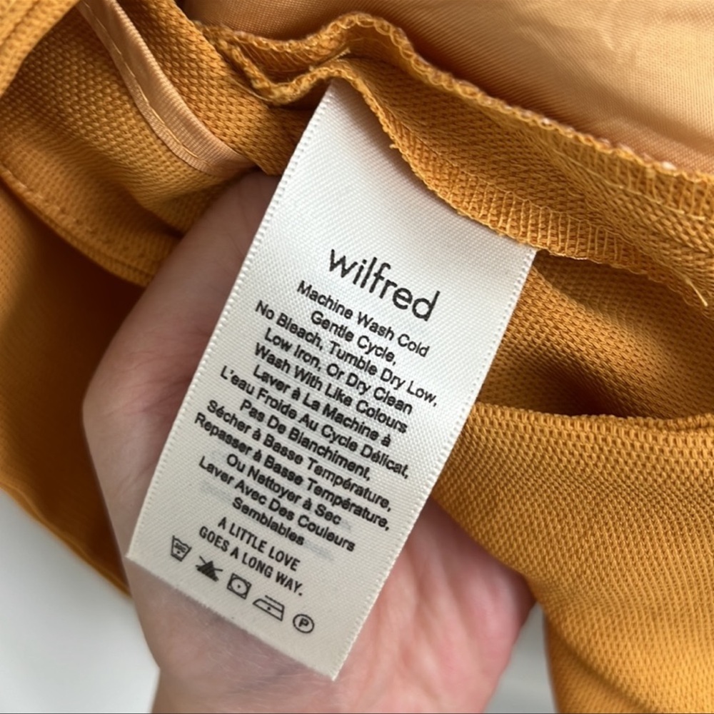 Aritzia Wilfred Ecoulement V-Neck Romper - Mustard Yellow (6) - Picture 8 of 10